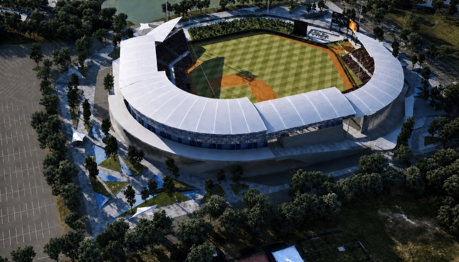 Vista aérea del Estadio Nacional de Béisbol